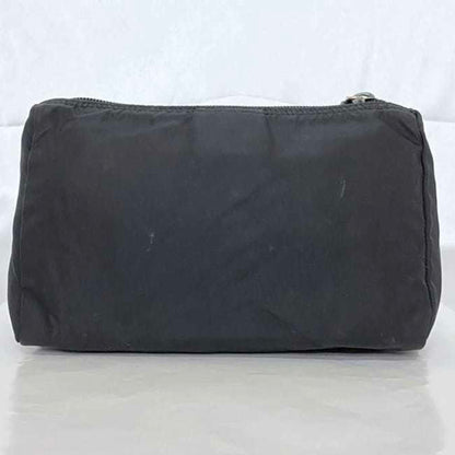 Prada Pouch Ec-22538 Black Nero Vela Mv11 Nylon 85 Prada Triangle Plate