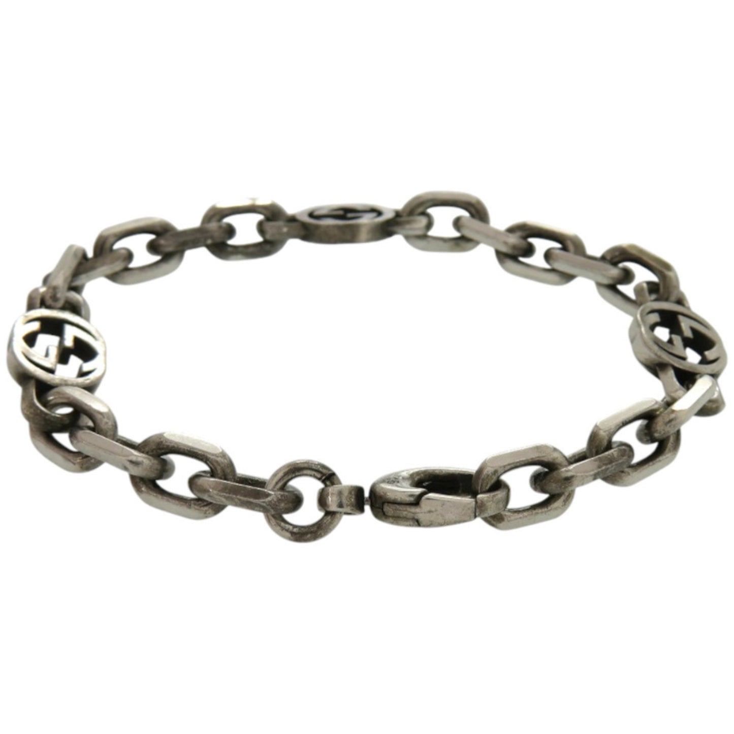 Gucci Interlocking Chain Bracelet In 925 Sterling Silver