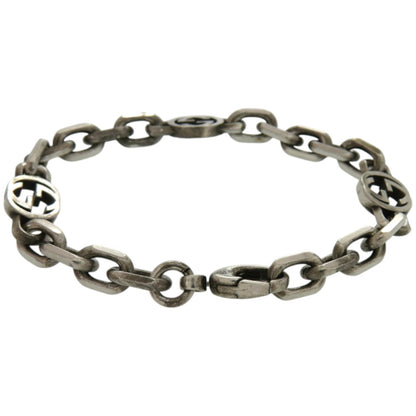 Gucci Interlocking Chain Bracelet In 925 Sterling Silver