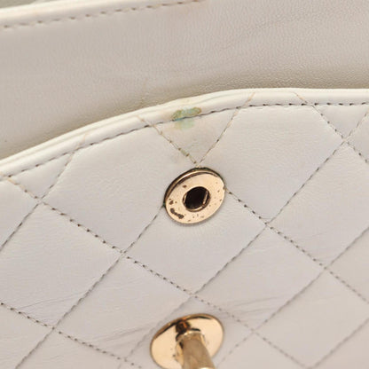 Chanel Matelasse Double Flap Shoulder Bag In Lambskin Leather