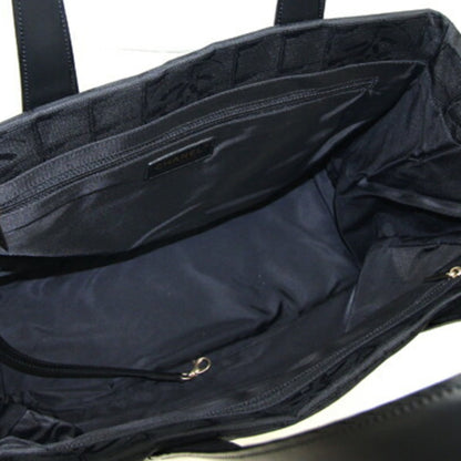 Chanel Tote Bag New Travel Line Mm A15991 Black Nylon Canvas Leather