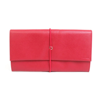Prada Organizer Leather/Rubber Red