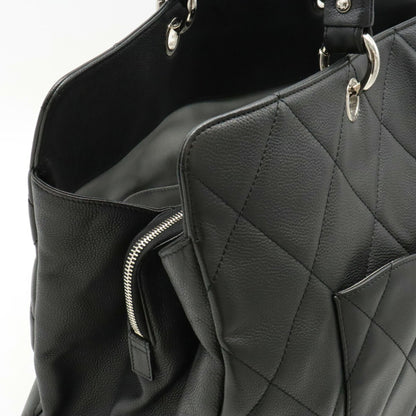 Chanel Chanel Matelasse Coco Mark Tote Bag Large Caviar Skin Leather Black 6886