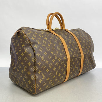 Louis Vuitton Monogram Keepall 55 Boston Bag M41424 Brown