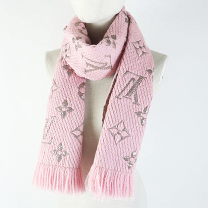 Louis Vuitton M70466 Logomania Wool And Silk Rose Ballerine Monogram Scarf