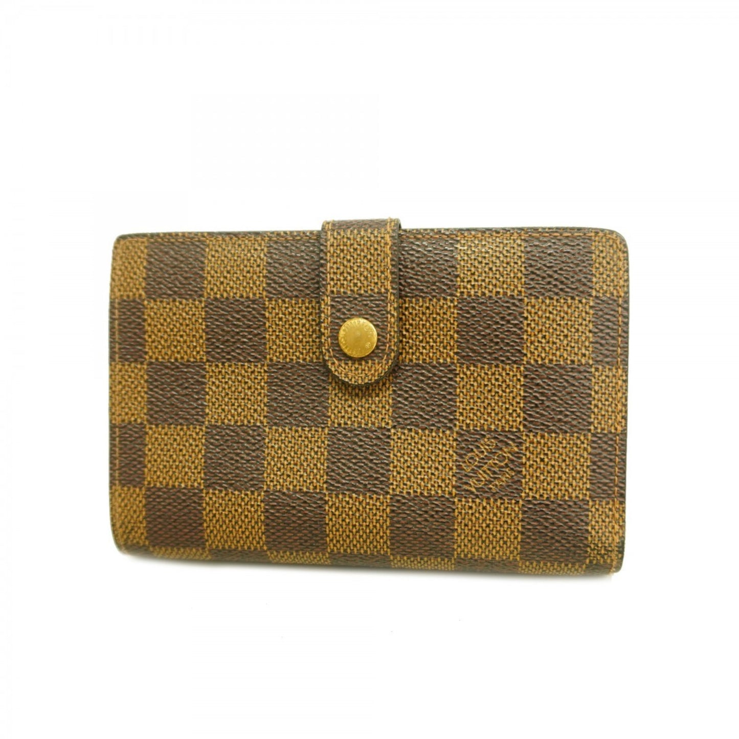 Louis Vuitton Damier Porte Monnaie Bi-Fold Viennois Wallet N61664 Ebene