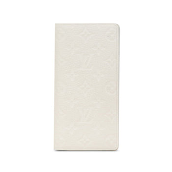 Louis Vuitton Monogram Empreinte Portefeuille Brazza Nm Long Wallet M83066 Full Moon White Leather