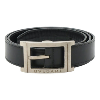 Bvlgari Rettangolo Belt In Black Leather