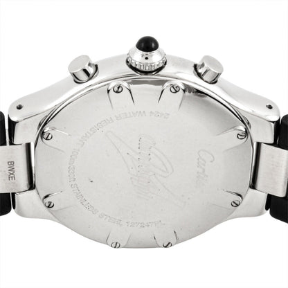 Cartier Must 21 Chronoscaph Vantianne 2424 W10125U2 Quartz Watch With Black Dial And Stainless Steel