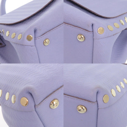 Like New Zanellato Postina L Brandine 2-Way Leather Handbag 30134005 Purple 0617