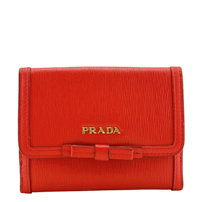 Prada Vitello Move Fi Ribbon W Compact Wallet