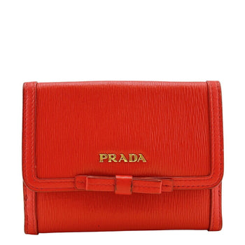Prada Vitello Move Fi Ribbon W Compact Wallet