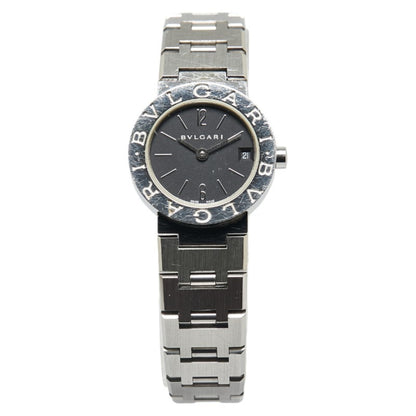 Bvlgari Watch Bb23Ss Quartz Black Dial Stainless Steel