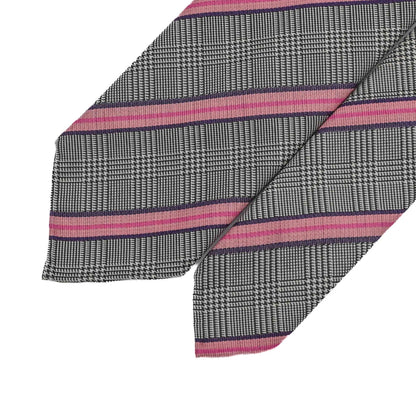 Hermes Men'S Striped Silk Tie In White