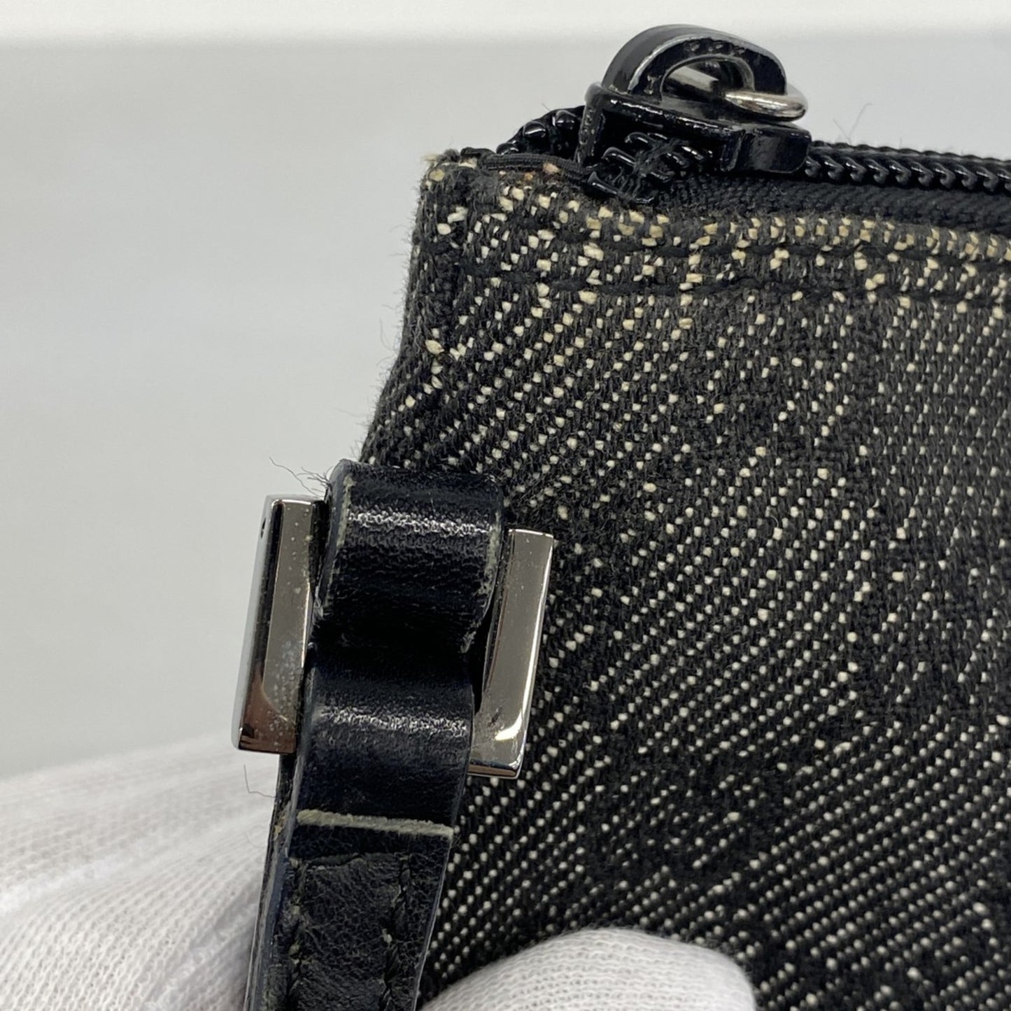 Gucci Pouch 07198 Denim Gray Black