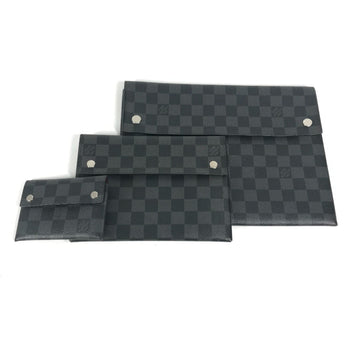 Louis Vuitton N60255 Damier Graphite Alpha Triple Pouch Set (3-Piece Set) - Bag