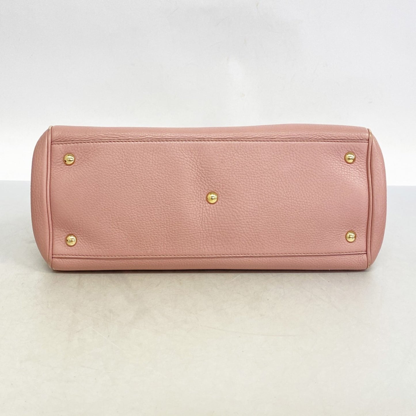 Gucci Bamboo Handbag 323660 Leather Pink Champagne 2-Way Bag