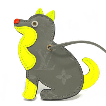 Louis Vuitton M63280 Monogram Titanium Porte Address Dog Pop-Up Limited Edition Charm Canvas