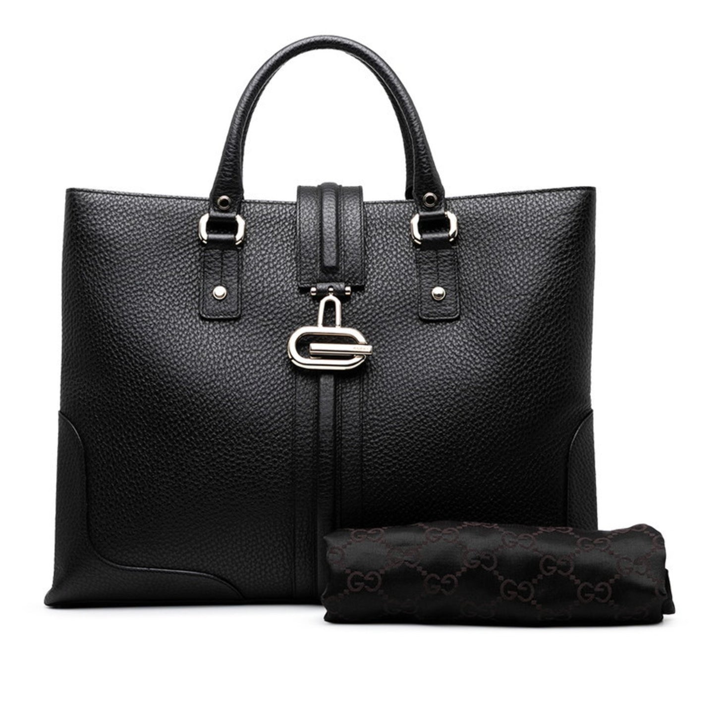 Gucci Tote Bag Handbag 130994 Black Leather