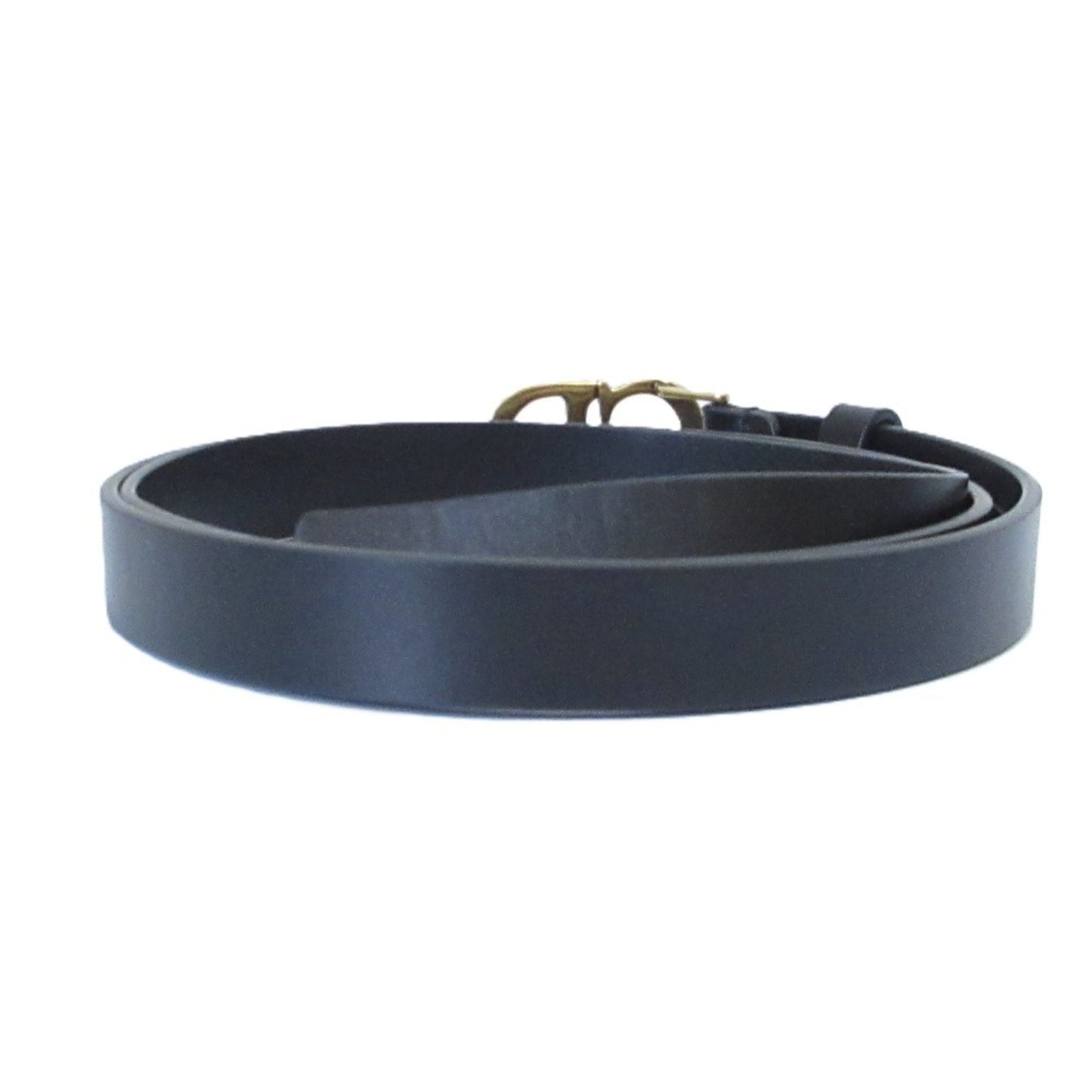 Christian Dior Rhinestone Cd Buckle Leather Narrow Belt