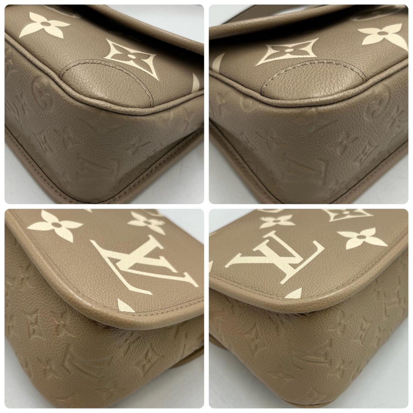 Louis Vuitton Diane 2-Way Shoulder Bag M46583 Monogram Empreinte In Greige