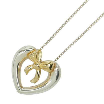 Tiffany & Co. Open Heart Ribbon Necklace In Silver And Gold (Sv925) - Women'S