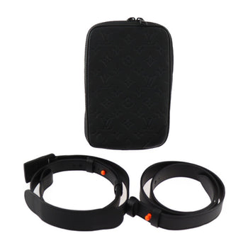 Louis Vuitton Utility Side Bag Shoulder M53298 Taurillon Leather Black Orange Body Pouch Vuitton