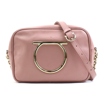 Salvatore Ferragamo Shoulder Bag Gancini Leather Pink