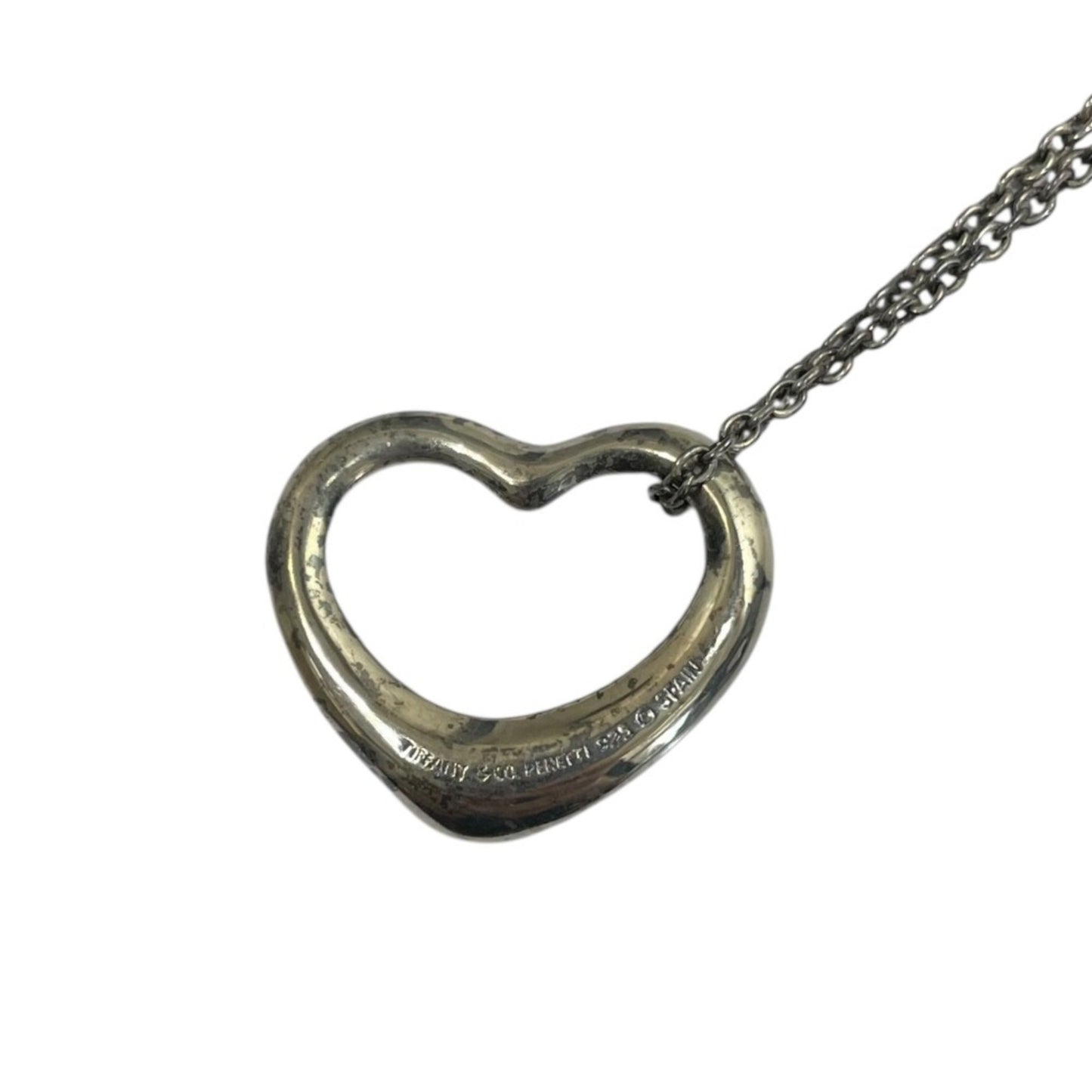 Tiffany&Co. Tiffany Open Heart Necklace Pendant Sv925 Silver