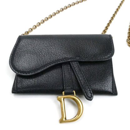 Christian Dior Saddle Nano Pouch Shoulder Bag Black