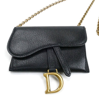 Christian Dior Saddle Nano Pouch Shoulder Bag Black