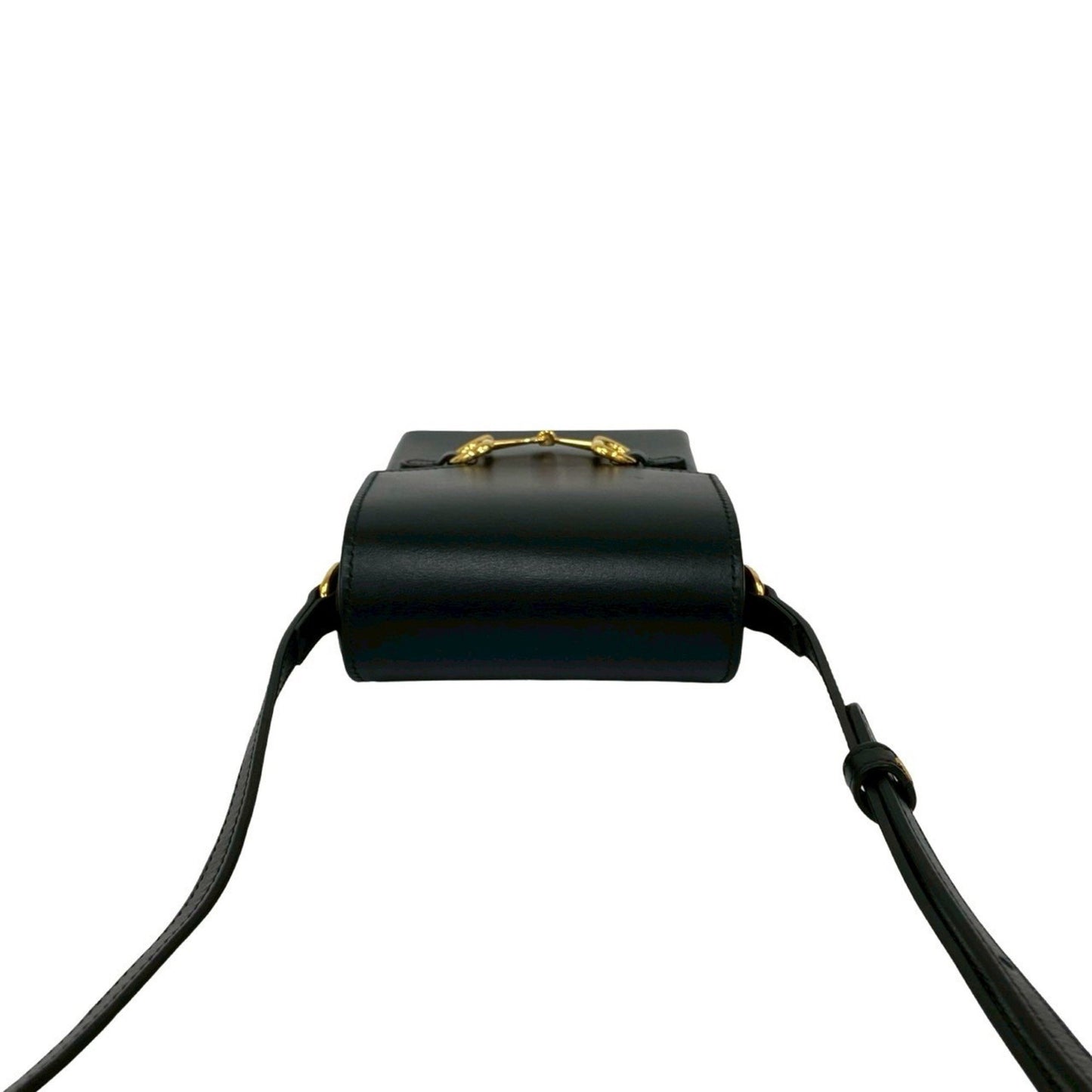 Gucci Horsebit 1955 Calf Leather Mini Shoulder Bag/Pochette/Sacoche In Black 179-7