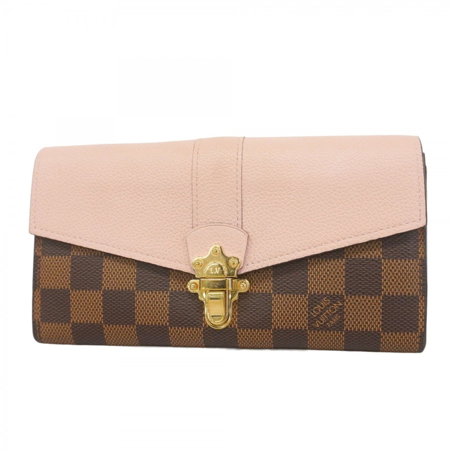 Louis Vuitton Damier Portefeuille Clapton Long Wallet N64447 Ebene Magnolia