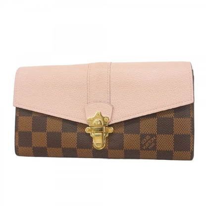 Louis Vuitton Damier Portefeuille Clapton Long Wallet N64447 Ebene Magnolia