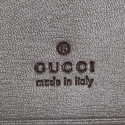 Gucci Gg Canvas Sherry Line 6-Ring Key Case 131928 Beige Multicolor Leather
