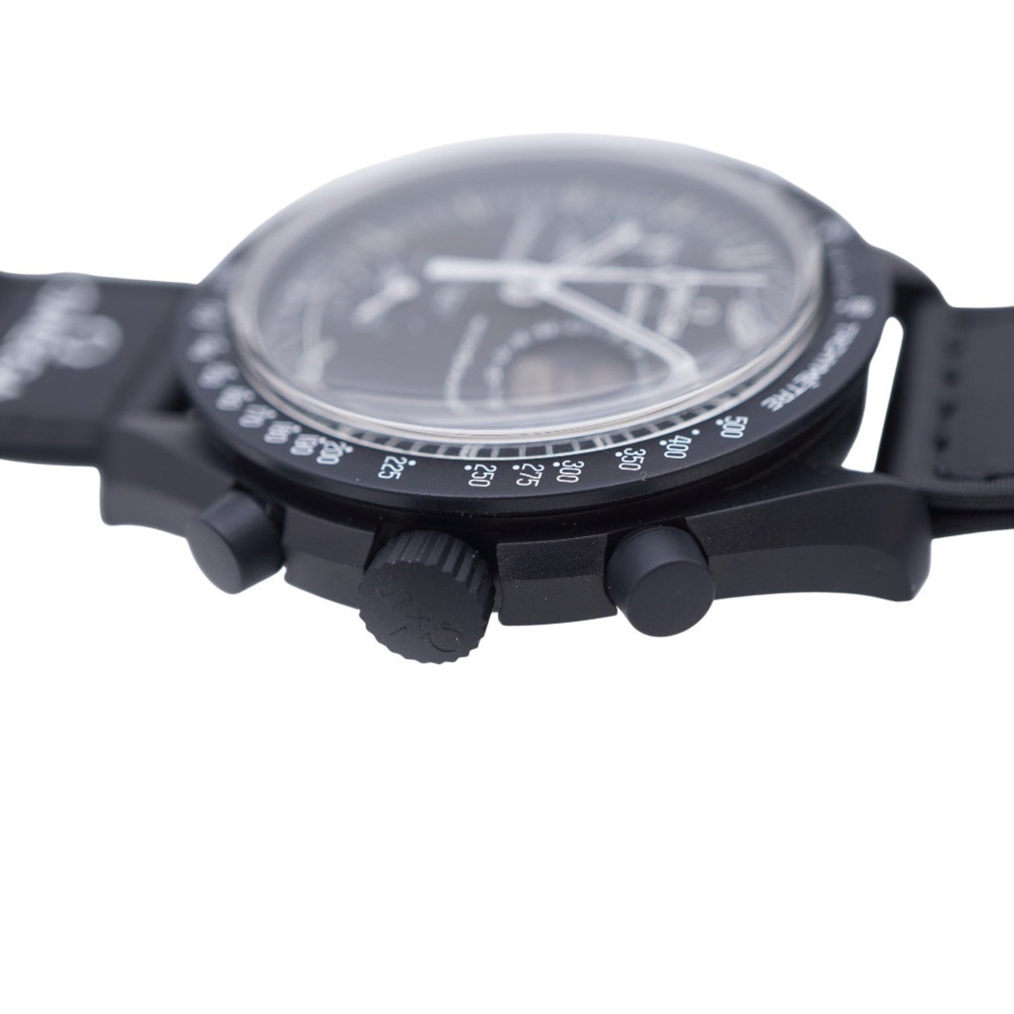 Unused Omega Quartz X Swatch Mission To The Moon Phase Snoopy Speedmaster S033B700 Wristwatch