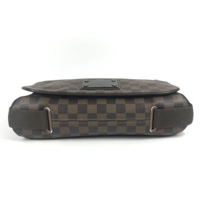 Louis Vuitton N51211 Damier Brooklyn Mm Crossbody Flap Messenger Bag/Shoulder Bag In Canvas