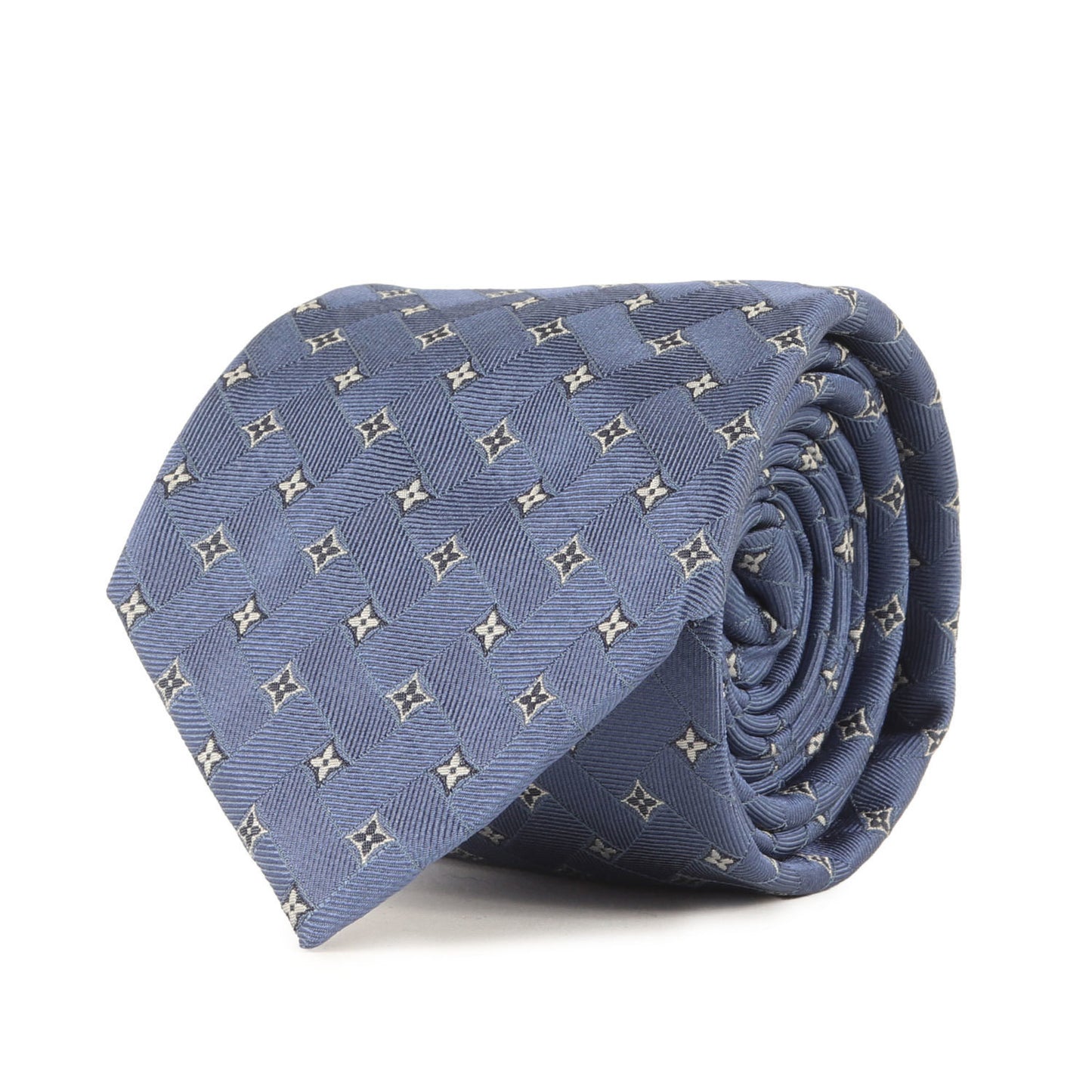 Louis Vuitton Monogram Silk Cravate Blue