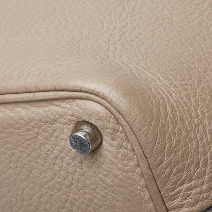 Hermes Picotin Pm Handbag Etoupe Grey Taurillon Clemence