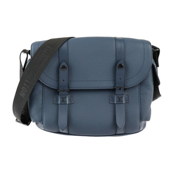 Louis Vuitton Christopher Messenger Shoulder Bag M58475 Taurillon Leather Blue Marine Black