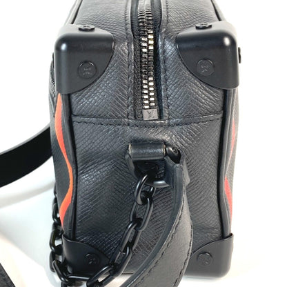 Louis Vuitton M30351 Taiga Rainbow Mini Soft Trunk Pochette Shoulder Bag In Leather