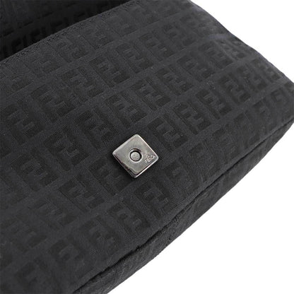 Fendi Zucchino Mamma Bucket Shoulder Bag In Black Canvas