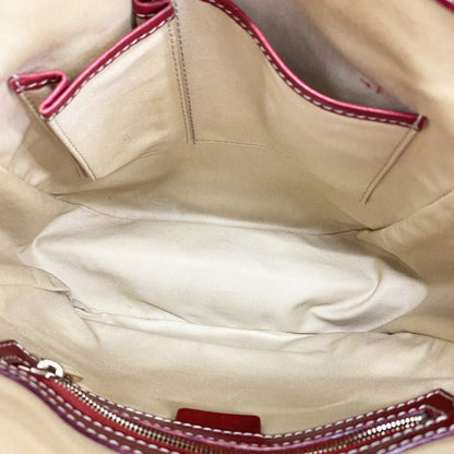 Celine Handbag Macadam Beige Red