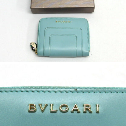 Bvlgari Bulgari Serpenti Forever Round Zip Coin Purse Light Blue