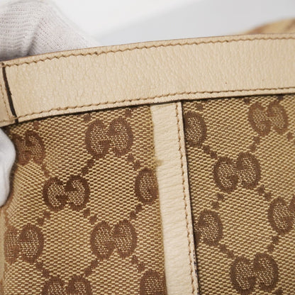 Gucci Gg Canvas Abbey Tote Bag 141472 Brown Beige Champagne