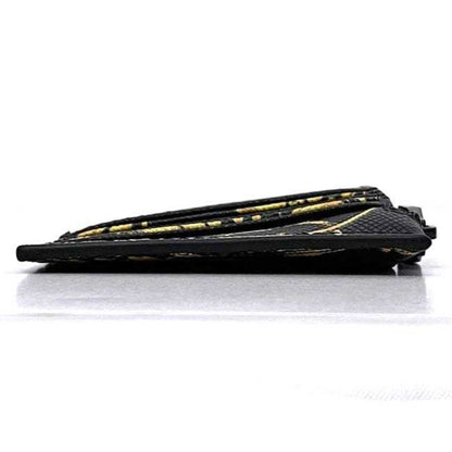 Versace Coin Case Ec-23104 Black Yellow Jeans Couture 72Ya5Pb3 Card Holder Saffiano Leather Versace