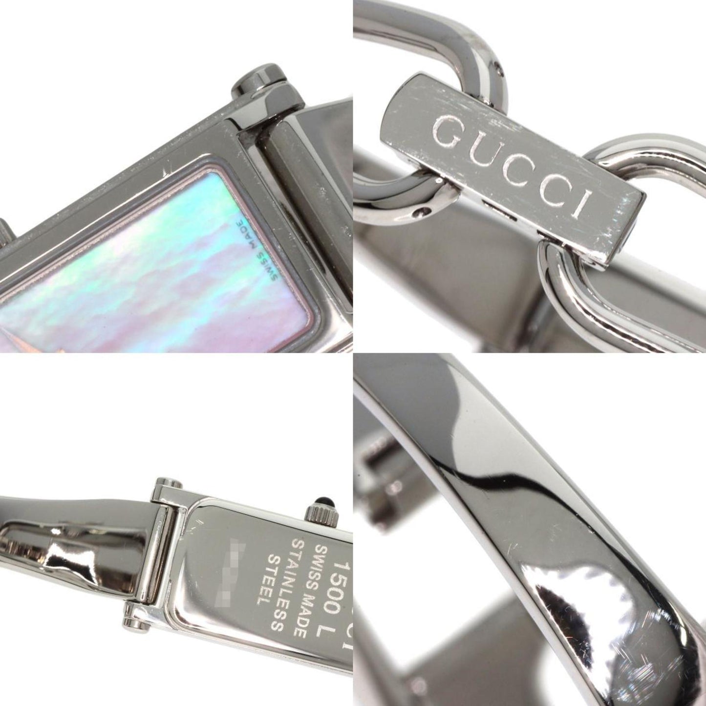 Gucci 1500L Square Face Watch Stainless Steel Ss
