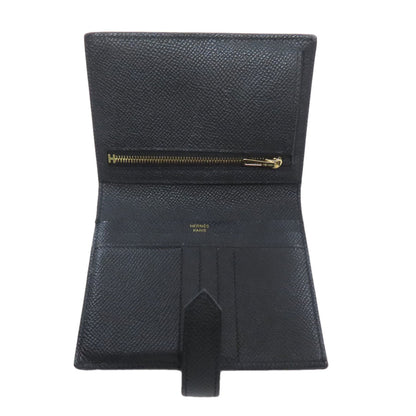Hermes Herms Bearn Compact Bifold Wallet With Gold Hardware