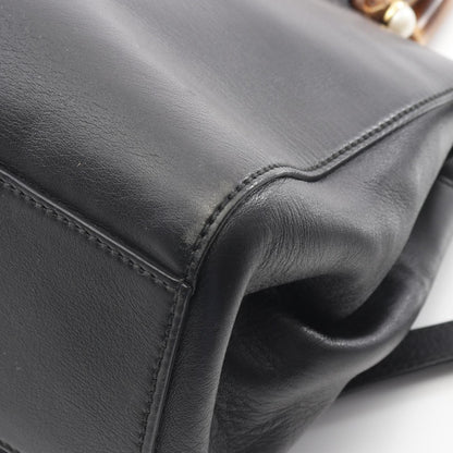 Gucci Nimfair Bamboo Handbag Leather