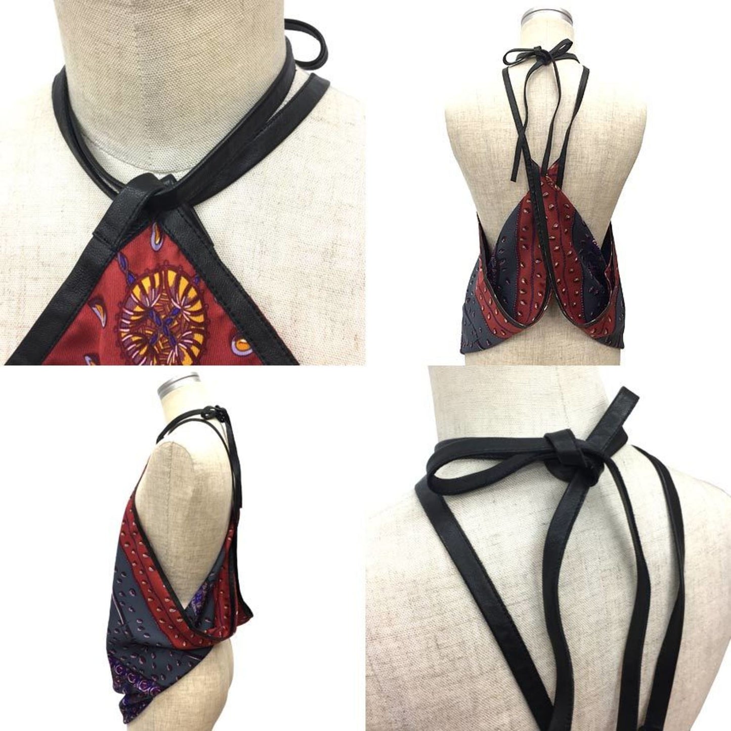 Hermes Petit H Scarf Muffler Carre 90 Leather Trimming Tresors Retrouves Hidden Treasure Hermes